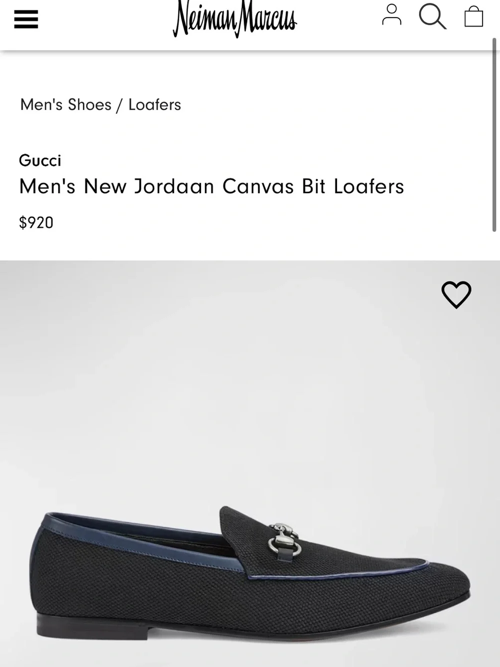 Men's New Jordaan Canvas Bit Loafers